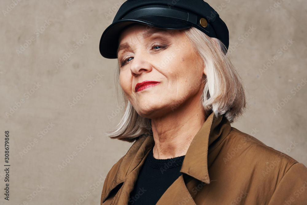 portrait of a woman in black hat portrait of a woman in black hat