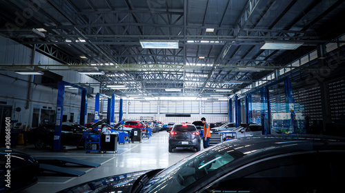 Professional workshop for car service