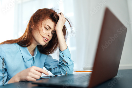 young woman in office