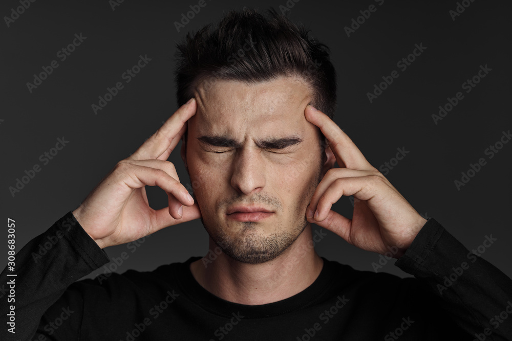 man with headache man with headache