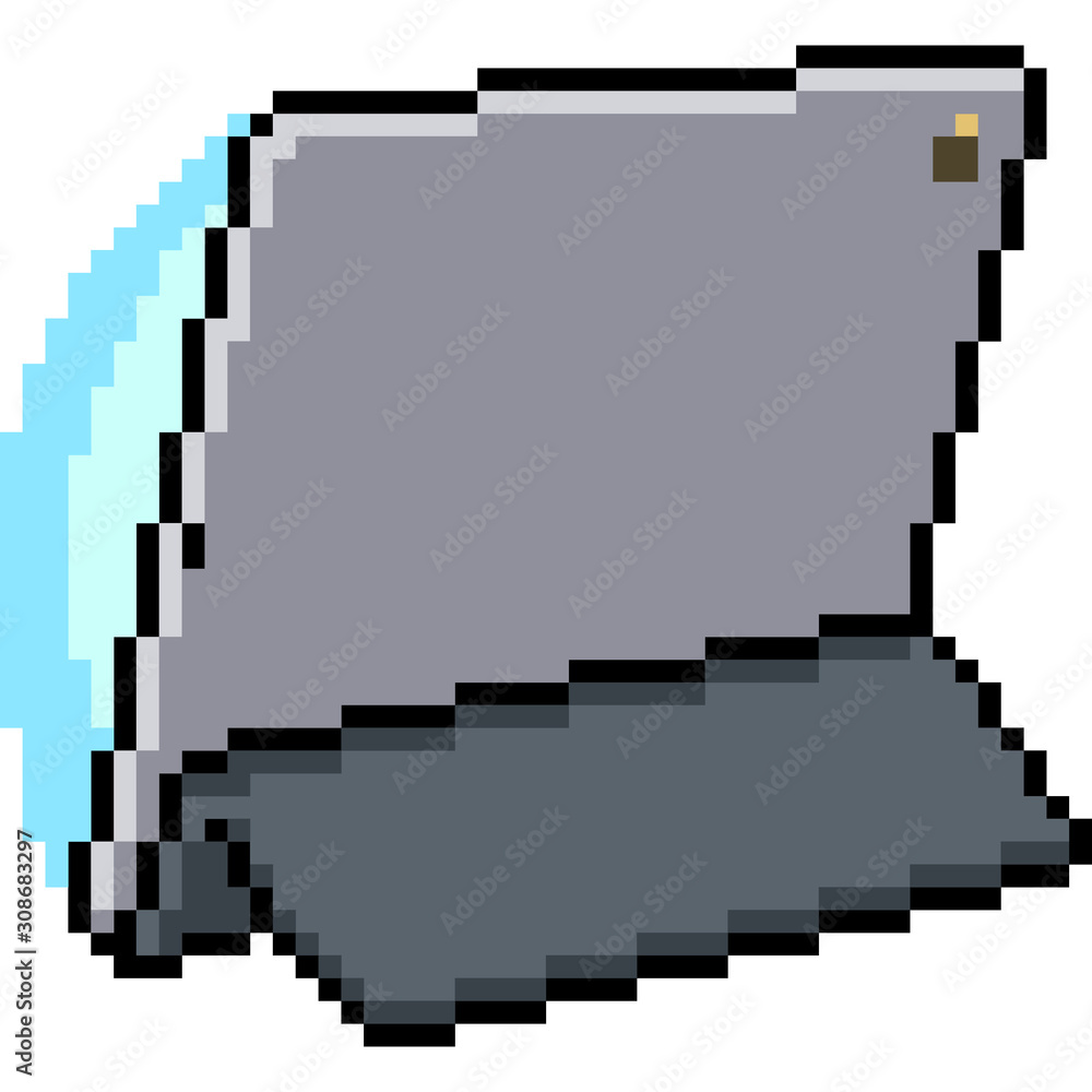 vector pixel art tablet