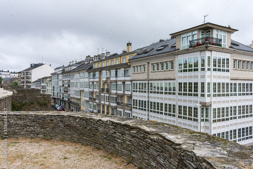 View of the city of Lugo from the Roman wall