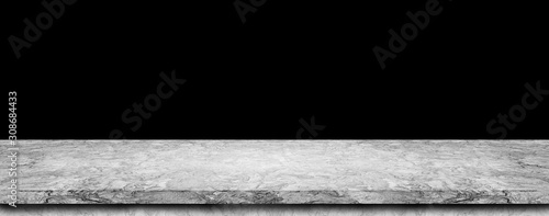Gray marble stone shelf table grunge texture background for use display product.