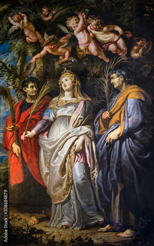 Pala d'altare di Peter Paul Rubens, S. Domitilla, S. Mauro e S. Papia in Chiesa Nuova, Roma