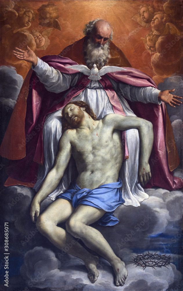 Guido Reni, dipinto senza nome dalla Chiesa della Santissima Trinità a  Marino, Roma Stock Photo | Adobe Stock