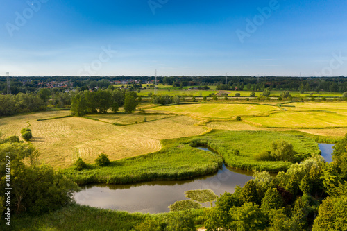 Fototapeta Naklejka Na Ścianę i Meble -  Old Durme river meanders, in Waasmunster, Belgium