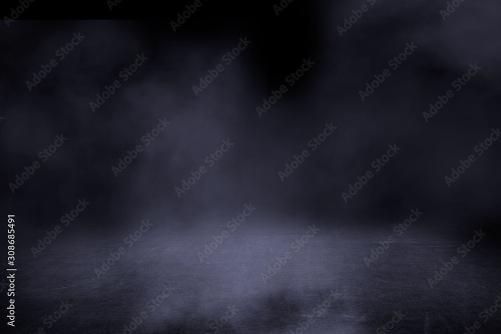 Fototapeta premium Koncentrat o ciemnej teksturze z mgłą lub mgłą