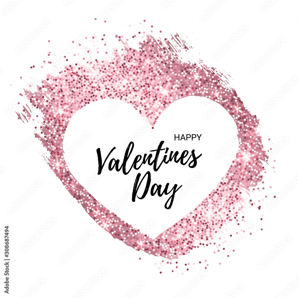 Pink gold glitter heart imprint Pink gold glitter heart imprint