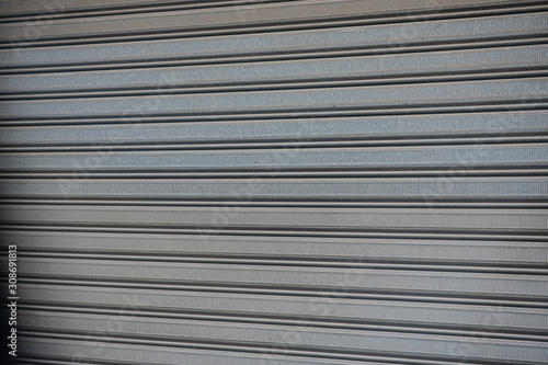 metal roll bar on a closed shop