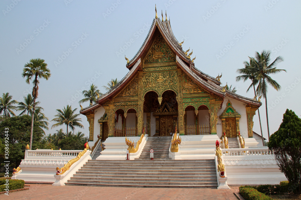 buddhist temple (Haw Pha Bang) in luang prabang (laos)