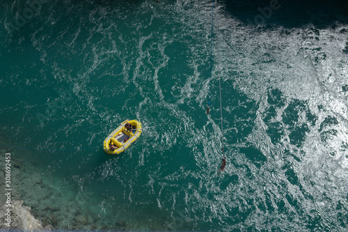 6th October 2019,New Zealand.Tourist at Kawarau Bungge Jumping, on Kawarau Hangging bridge. photo