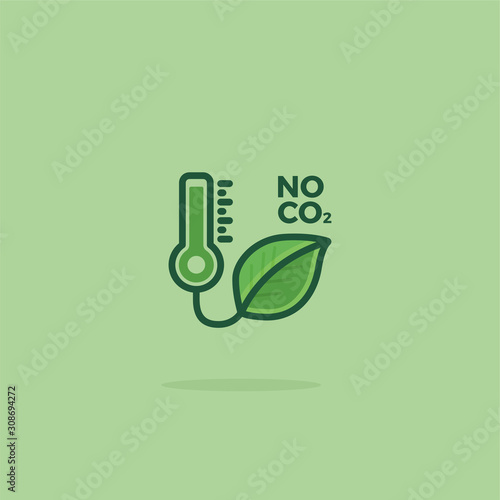 Vector Barometer with Leaf Icon