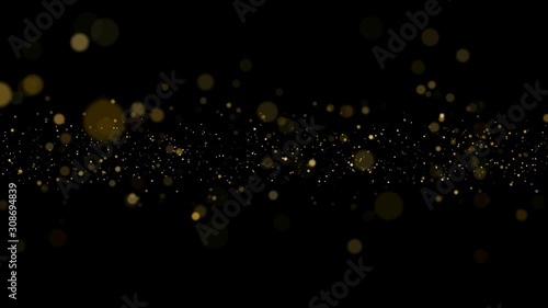 Beautiful Particles Background. Abstract Dust Particles Background. Bokeh Particles. Loop