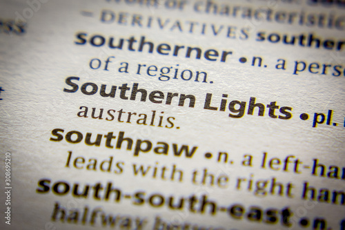 Word or phrase Southern Lights in a dictionary.