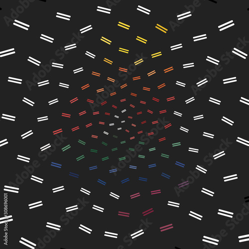 Number 4 - abstract double dash design