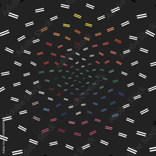 Number  9 - abstract double dash design