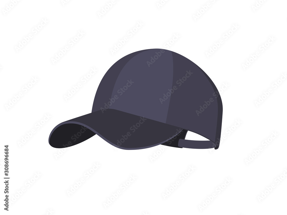 Black baseball cap icon isolated on white background Black baseball cap icon isolated on white background