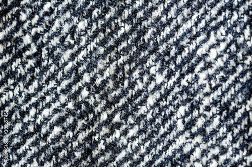 黒白のツイード生地　背景