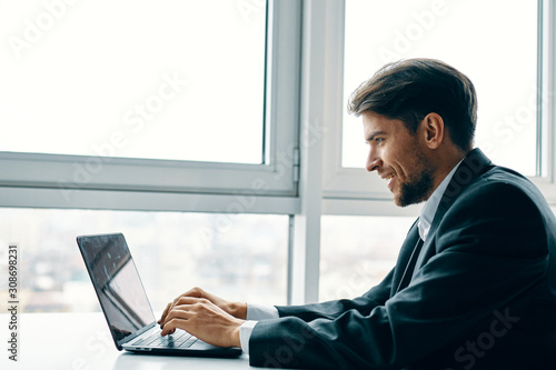 man working on laptop