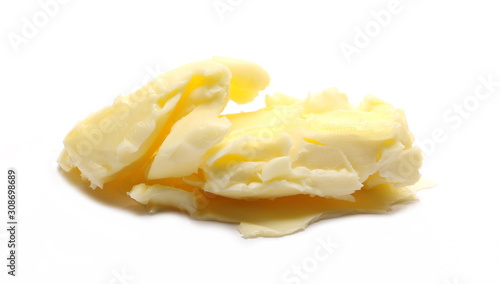 Yellow butter isolated on white background