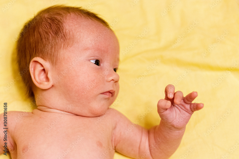 Portrait of adorable smiling newborn baby Portrait of adorable smiling newborn baby