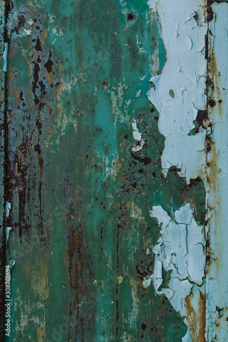 Old metal worn with blue paint and rust. great background or texture for your project.