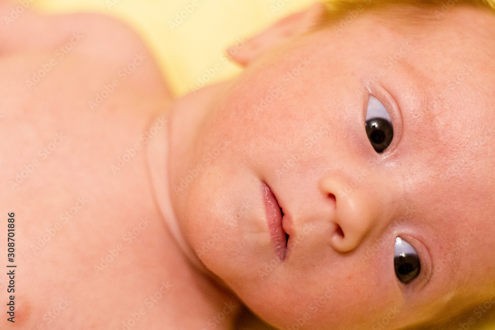Portrait of adorable smiling newborn baby Portrait of adorable smiling newborn baby