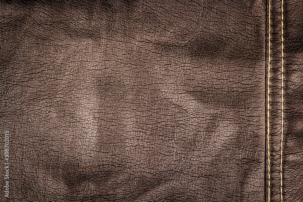 Genuine brown leather texture background Genuine brown leather texture background