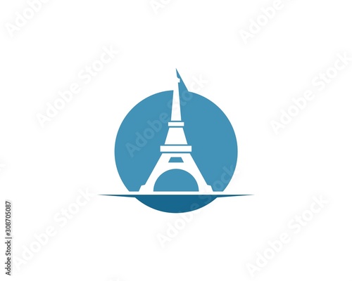 eiffel tower icon vector illustration