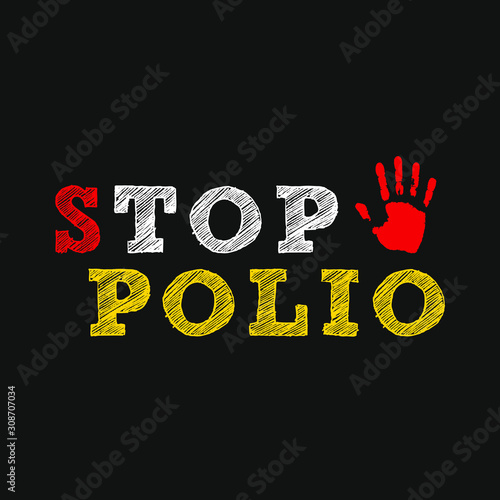 Awareness Campaign on the theme of End to Polio Virus, Vector Illustration.