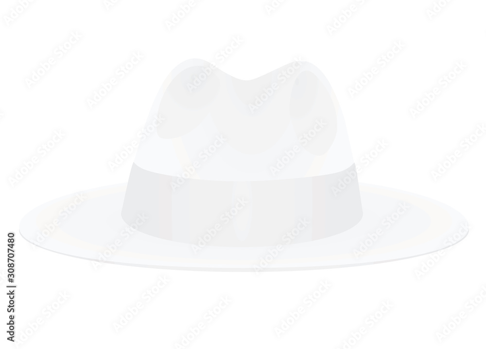 White hat band. vector illustration White hat band. vector illustration