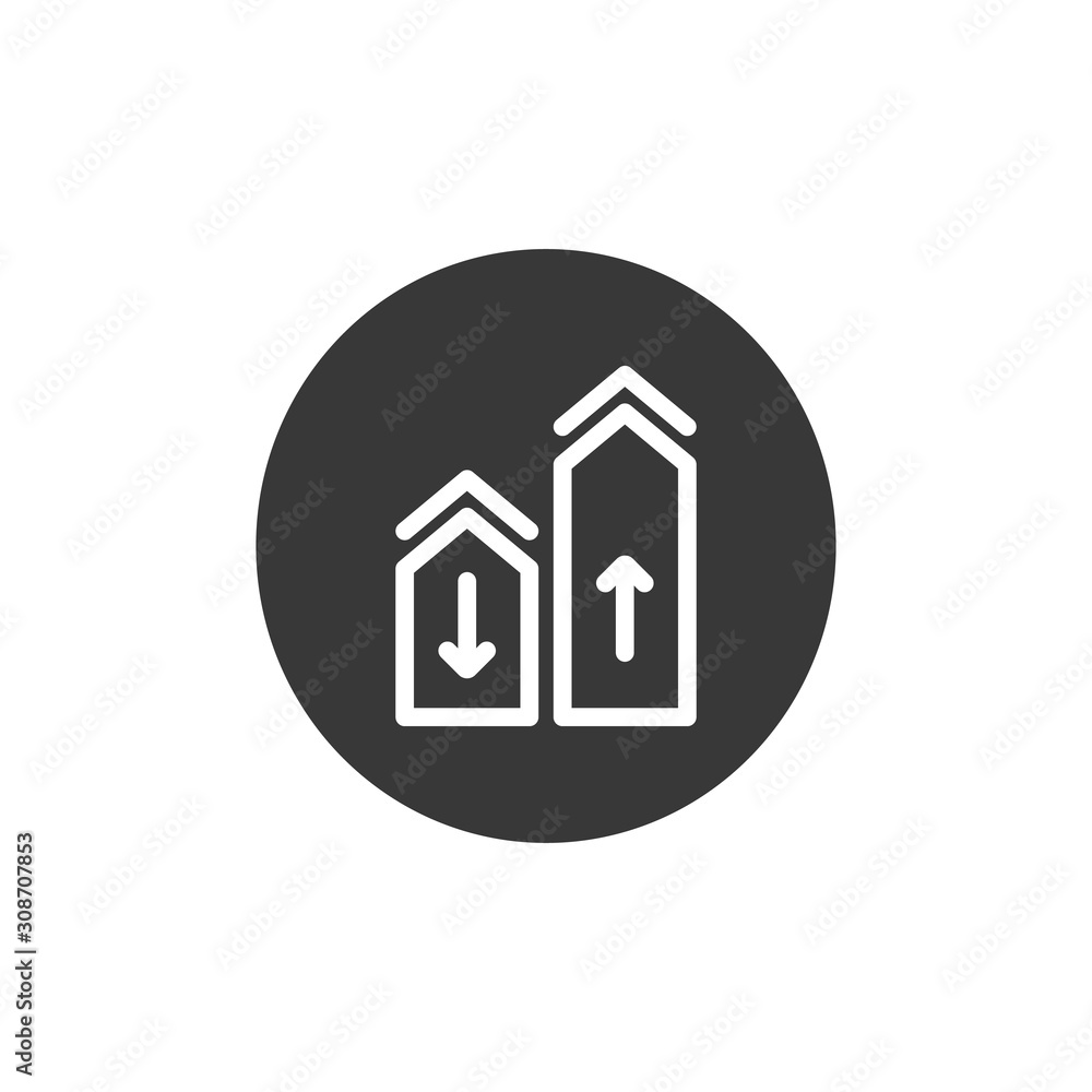 arrow Icon. two Arrows include arrow simple design. up arrows button. Stock vector illustration isolated on white background. arrow Icon. two Arrows include arrow simple design. up arrows button. Stock vector illustration isolated on white background.
