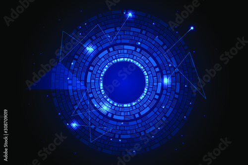 EPS 10 vector. Futuristic colorful background. Backdrop with lines and circle.