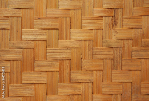 Traditional bamboo wicker texture for background and design concept.