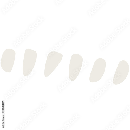 Abstract modern and stylish digital hand drawn shape on the white isolated background. Creative colorful bright clip art form.