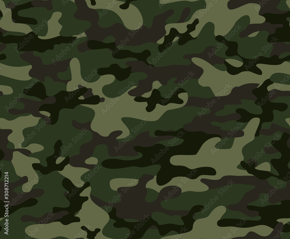 Army green camouflage. Repeat print. Stylish camo background. Army green camouflage. Repeat print. Stylish camo background.