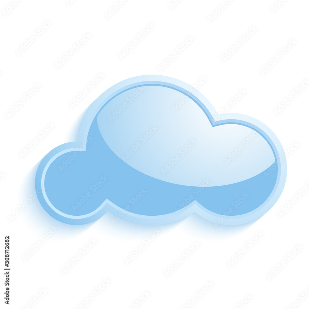 Cloud icon on a white background. Cloud icon on a white background.