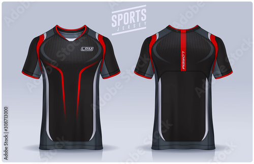 t-shirt sport design template, Soccer jersey mockup for football club. uniform front and back view.