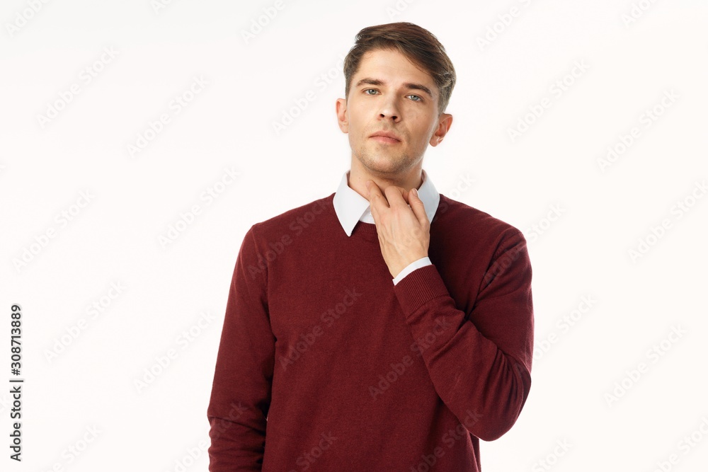 portrait of a young man isolated on white background portrait of a young man isolated on white background