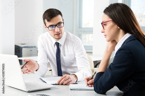 Wallpaper Mural Business people working together in the office Torontodigital.ca