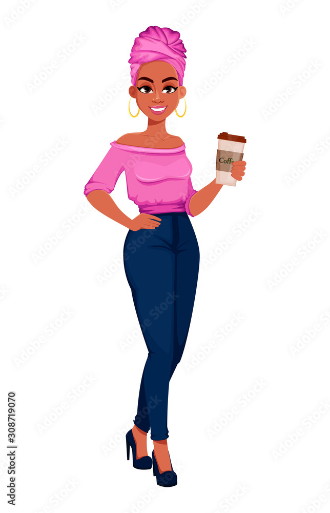 Young beautiful African American business woman Young beautiful African American business woman