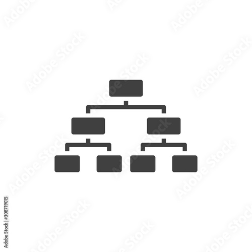 Tournament bracket vector icon. filled flat sign for mobile concept and web design. Soccer championship scheme glyph icon. Symbol, logo illustration. Vector graphics