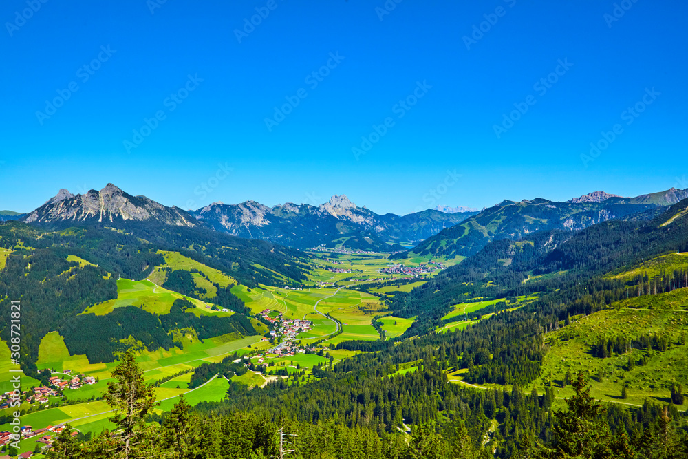 View of the “Tannheimer valley“ in Austria.