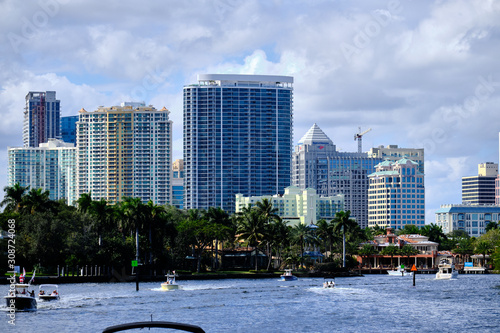 Florida Skyline from the water photo