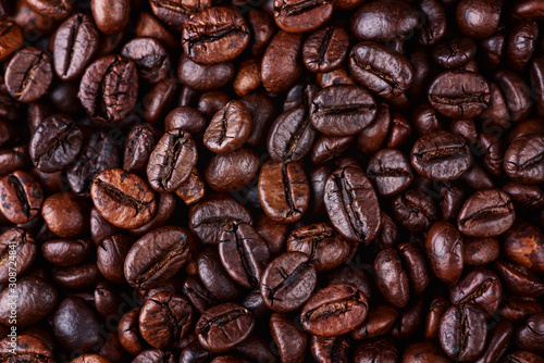Fototapeta Naklejka Na Ścianę i Meble -  Background of roasted coffee beans
