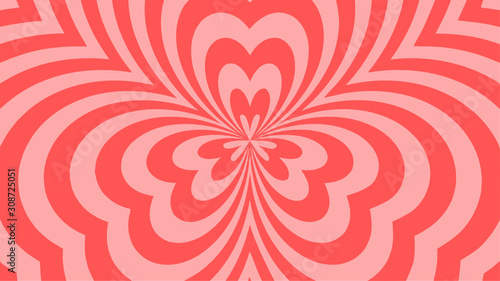 Vector - pink abstract flower background.Bursting, Radial, Radiating pattern.