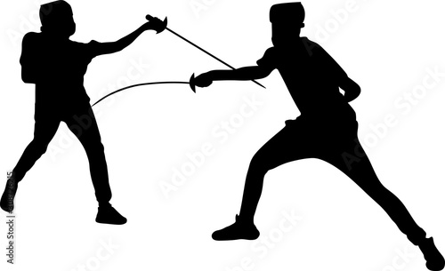 two mman fencing