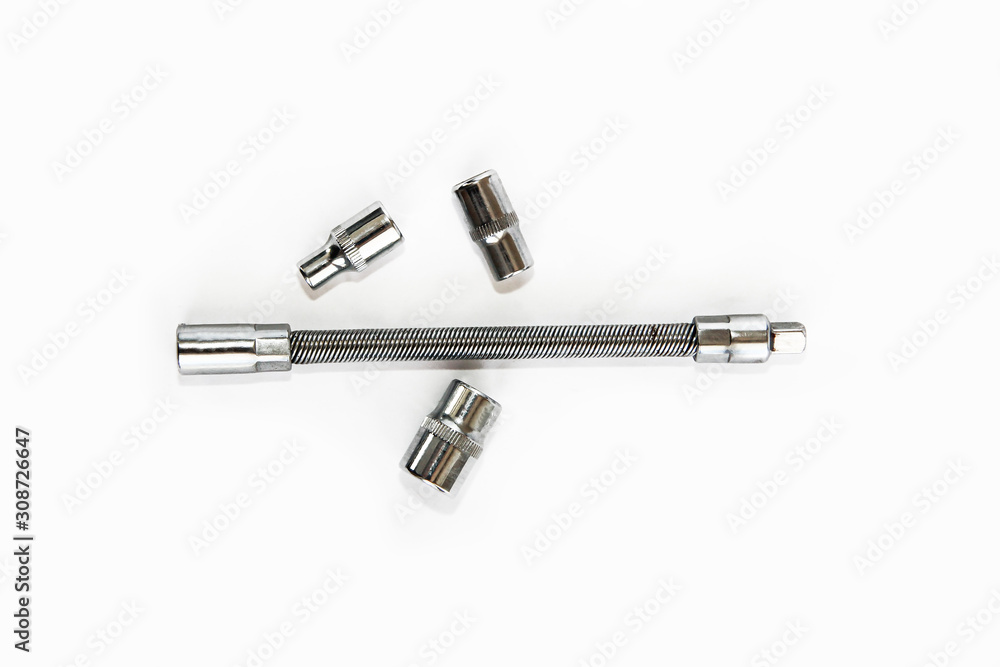metal old nozzles and screwdriver for repair and installation metal old nozzles and screwdriver for repair and installation
