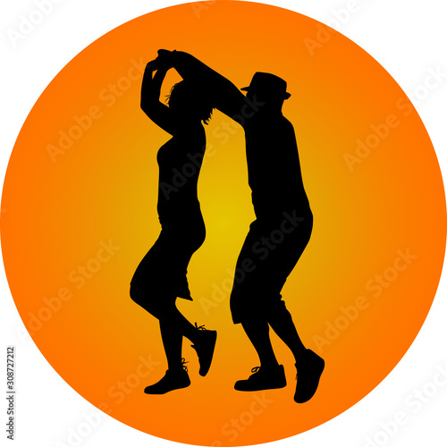 man with a hat and woman dancing