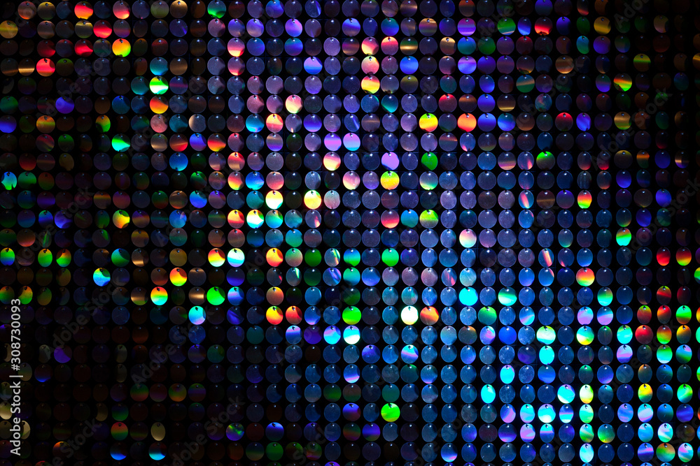 Obraz premium Colorful background from luminous circles on a black background
